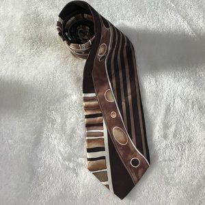 Jacques Estier Brown Abstract Tie